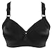 Produktbild dahuo Damen Push-Up-BH, volle Abdeckung, Übergröße, bequem, ohne Kabel Gr. 80C, Schwarz
