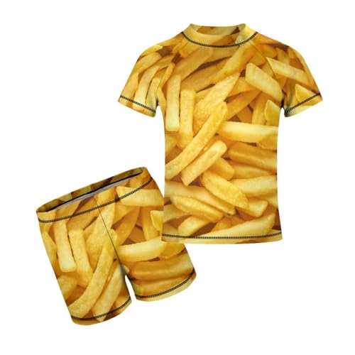 Pile of French FriesChildren's Swimsuits Boys Two Piece Suit8-10Y（130cm）