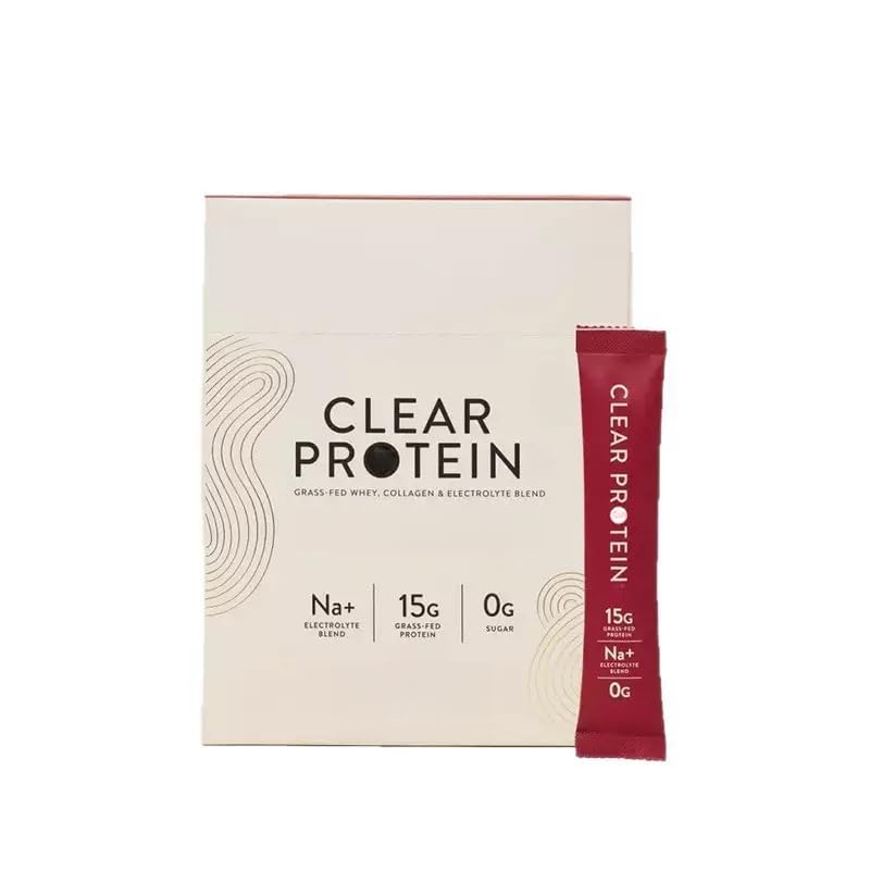 Clear Protein - Protéine naturelle, texture lisse, facile à mélanger, sans sucre ajouté, nourri à l'herbe - Formule propre avec électrolytes