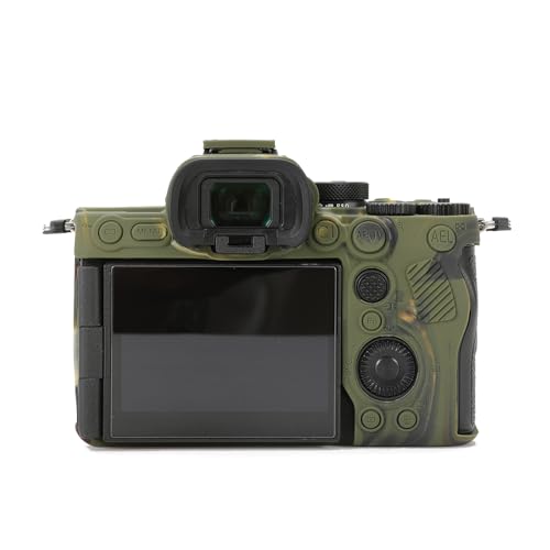 Rieibi Accesorio para Sony A7RV, funda protectora de silicona suave para cámara digital Sony A7R5/A7R V/Alpha 7R V/A7RV/A7R 5/A7RM5, funda ligera para cámara A7 RV con agarre corporal - camuflaje - imagen 2