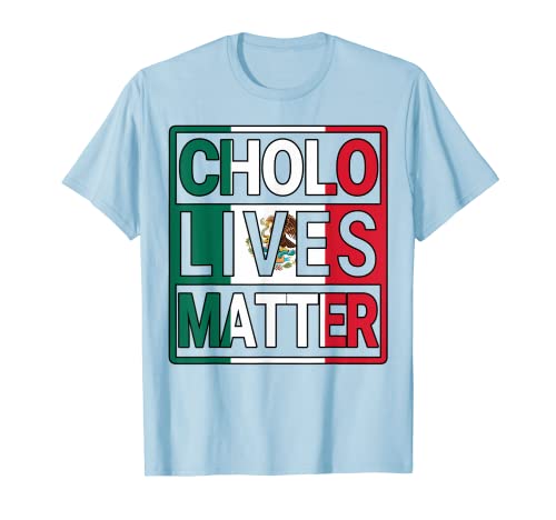 Funny Cholo Lives Matter Pride Mexican Flag Vintage Mexico T-Shirt