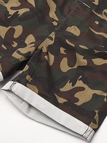 Cover Girl Women's Juniors Cute Denim Overall Shorts Slim Fit Bib Strap Sexy, Camo Green, Large #TOP3