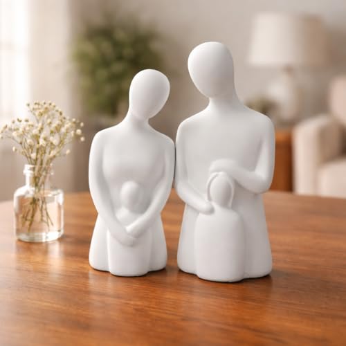 Image of CraftVatika Home Decoration Items for Living Room, Family Set Decorative Showpiece, Table Decor Items for Home Tabletop Corner Decor, Birthday Anniversary Mother's Day for Man Woman