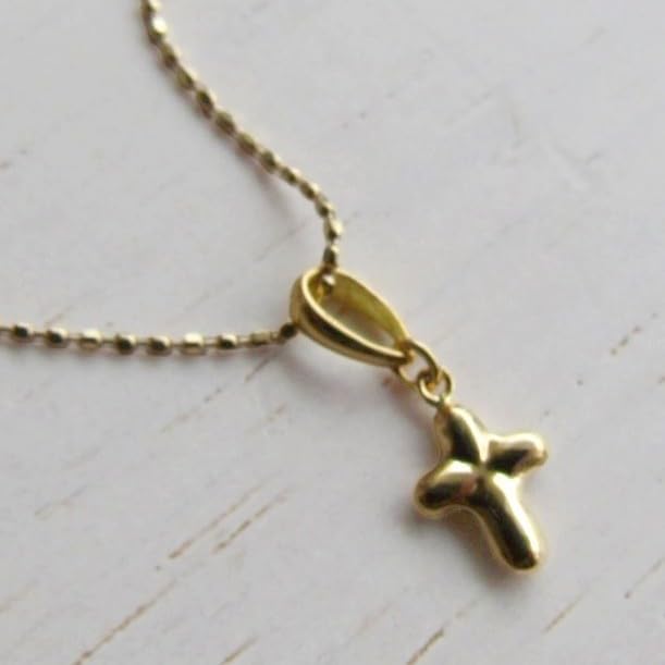 [Jewelico] 18金 パーツ チャーム 18K K18 クロス ハンドメイド パーツ ブレスレット アジャスター ネックレス