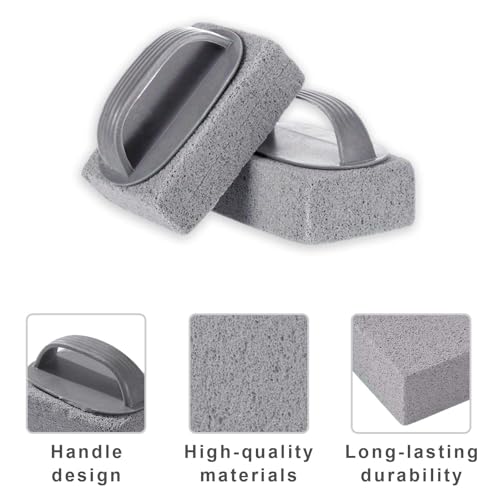 4 Stück Bimsstein Reiniger Bürsten, Bimsstein Reinigungsstein Kit, Bimsstein Reinigungsbürsten, Bimsstein Reinigungsstein Grill, Bimsstein Backofen mit Griffe,zum Reinigen von Grills, Küchen, Backöfen