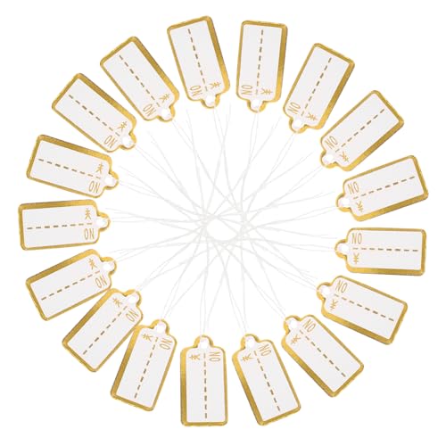 jojofuny 500 Stück Papier Preisschilder Anhänger mit Faden Schmuck Preisetiketten Beschreibbare Hängeetiketten für Kleidung Schuhe Kunsthandwerk Stabile und Langlebige Preislabels