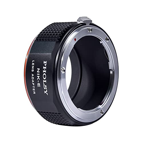 Adaptador de montura de lente PHOLSY compatible con lentes Nikon F y cámaras Sony E | Convertidor manual de montura de Nikon F a Sony E, AI a E, Nikon F a NEX, Nikon F a E miniatura 5