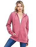 esstive Women's Ultra Soft Fleece Oversized Comfortable Casual Lightweight Active Full Zip Hoodie...