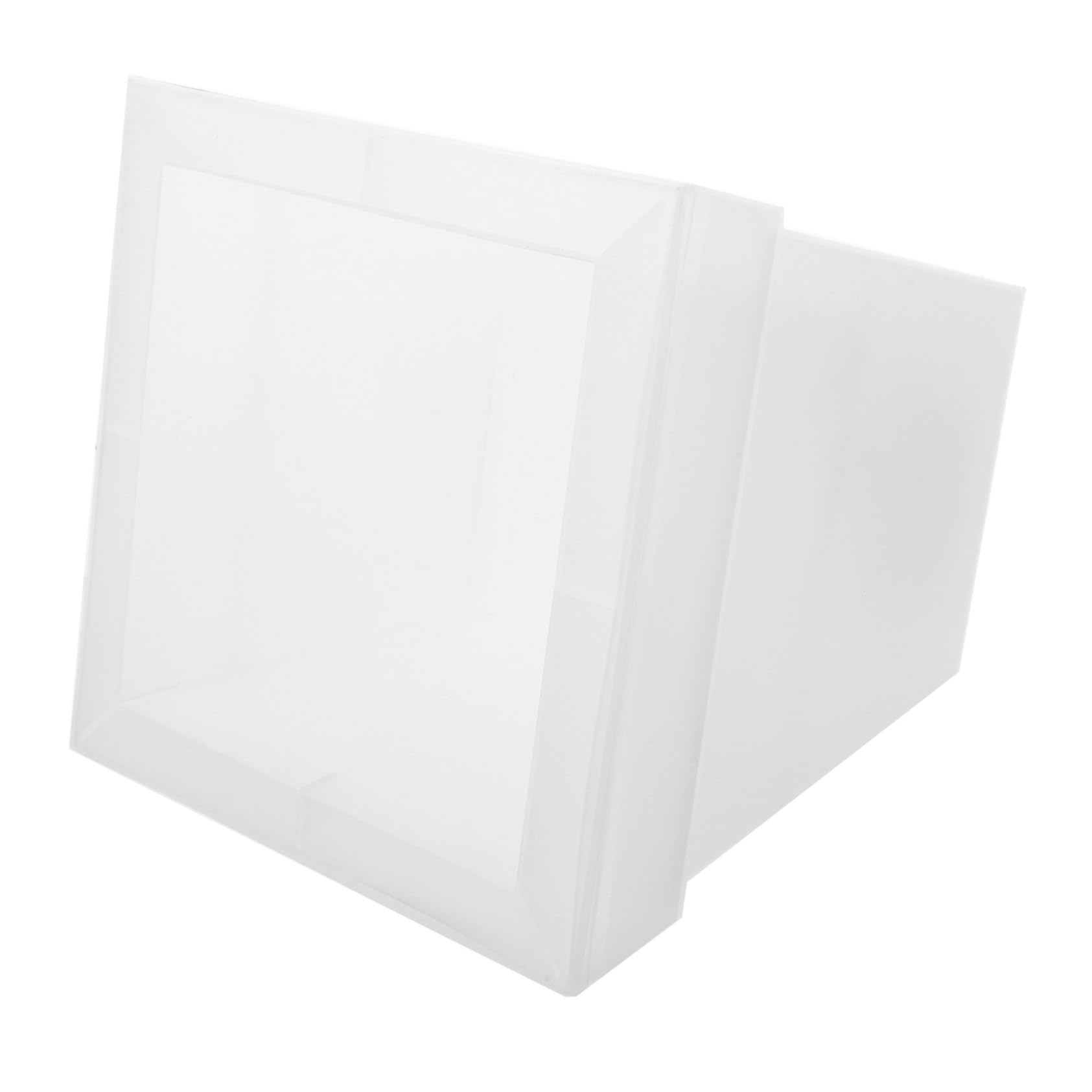 jojofuny Vaso di Fiori Luminoso Solare Quadrato in Plastica per Giardino e Balcone, Fioriera Decorativa Luce LED per Atmosfera Esterna Serale