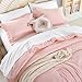 weigelia Twin Comforter Set 5 Pieces Pink Comforter Set Soft Blush Pink Bed Set Twin Bedding Set for Girls with Comforters, Flat & Fitted Sheets, Pillowcases & Shams