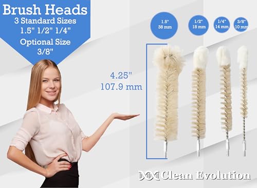 Image of Bendable Cleaning Brush | 3 Different Bendable Tips, Extendable Handle, For Narrow Spaces