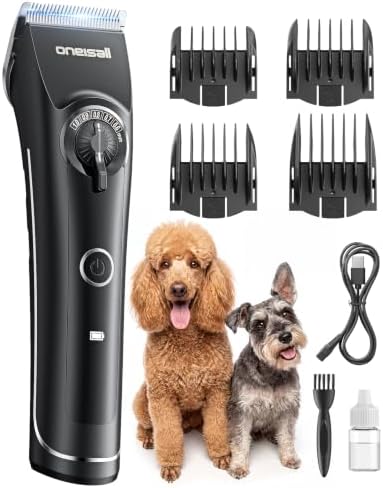 oneisall Dog Clippers for Grooming for Thick Coats, Low Noise Dog Cat Grooming Clippers for Matted Hair