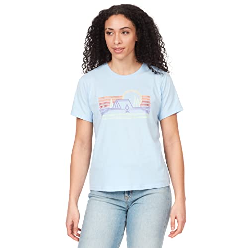 Marmot Women's Bivouac Short Sleeve Tee Shirt, Tide Blue 18893, X-Large