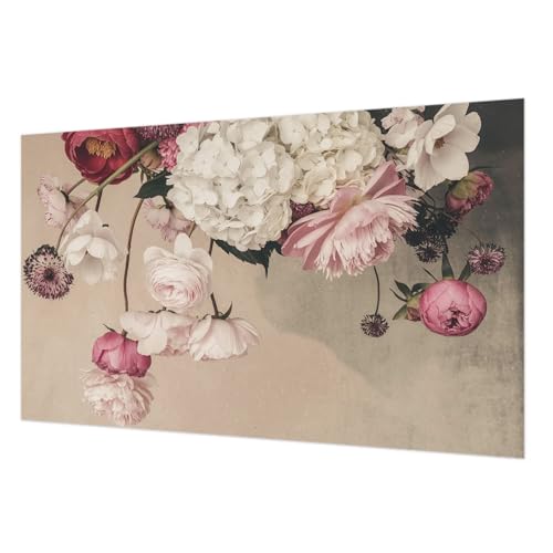 Papier peint intissé fleurs romantiques déco murale salon 416x254 cm