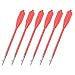 YLS 6.8 inch Bowfishing Arrows Fish Hunting Plastic Shaft with Harpoon Steel Point and Safty Slides for Outdoor Bow Fishing Huntings Red 12pcs