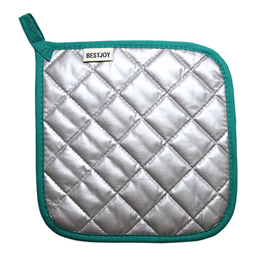 5 Pcs Pot Holders For Kitchen, Cotton Potholers With Great Heat Resistance, Hot Pads, Trivets For Cooking And Baking Green #TOP2