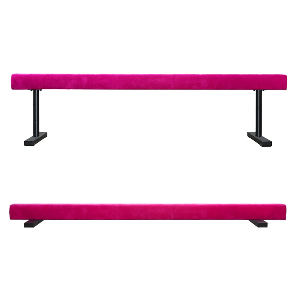 8ft adjustable&foldable gymnastics balance beam,home gym equipment,easy assembling and storage,no tool require,for kids children girls training