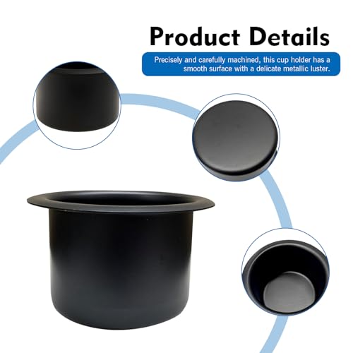 Portavasos universal negro para sofá y auto 2 piezas miniatura 3