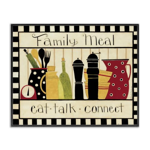 Vintage Kitchen Utensils Family Meal, 11 x 14 Inch Framed Giclée Print