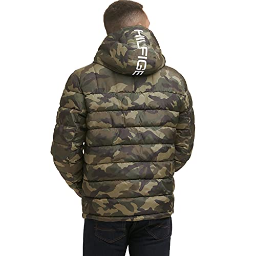 Image of Tommy Hilfiger Men's Midweight Sherpa Lined Hooded Water Resistant Puffer Jacket