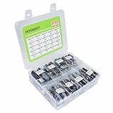 MOKMMKIT 25 Values 180 Pieces, Aluminum Electrolytic Capacitor Kit, 1000uF 1500uF 2200uF 3300uF 4700uF 6800uF 10000uF, 10V 16V 25V 35V 50V, Large-Capacity Capacitors Assortment Set