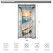 Riyidecor Small Stall Beach Barn Door Shower Curtain for Bathroom Decor 36Wx72H Ocean Hawaiian Sunset Scenery Sea Wave Retro Grey Wooden Art Printed Fabric Polyester Waterproof 7 Pack Plastic Hooks