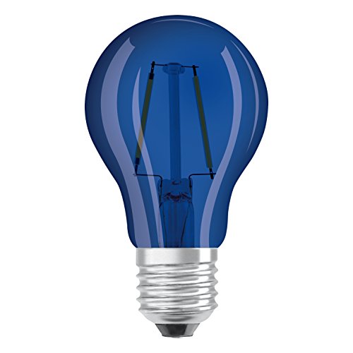 Osram Ampoule Forme Classique A Décor LED Lampe, Verre, Bleu, E27, 1.6W