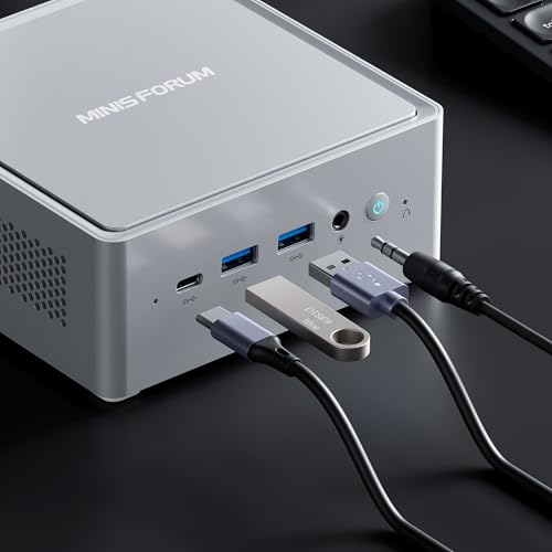 Image of MINISFORUM NAB6 Lite Mini PC Intel Core i5-12600H, 12C /16T, up to 4.5GHz, 16GB RAM DDR4 500GB PCIe4.0 SSD, 2xHDMI+2xUSB-C Quad Outputs, Dual 2.5G LAN, 7x USB Port, WiFi6E, BT5.2, Mini Desktop Computer