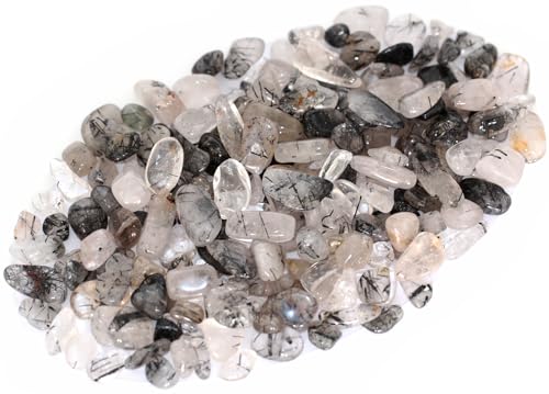ZenQ Black Rutilated Quartz Tumbled Chips