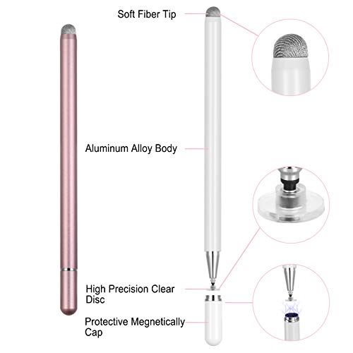 Stylus Pens For Ipad, Touch Screens Stylus Pencils High Sensitivity Disc & Fiber Tip Universal Stylus With Magnetic Cap Compatible With Ipad, Iphone, Android, Microsoft Tablets #TOP3