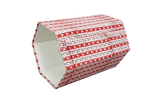 Image of Generic 3.3 Gallon Cotton Hand Block Printed Paper Waste Basket |Small Decorative Trash Can for Housewarming Gifts in Living Room, Bedroom, Bathroom | Eco-Friendly, Plastic-Free (1, RED White)