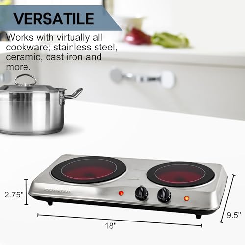 Ovente BGI102S Countertop Infrared Double Burner thumb #4