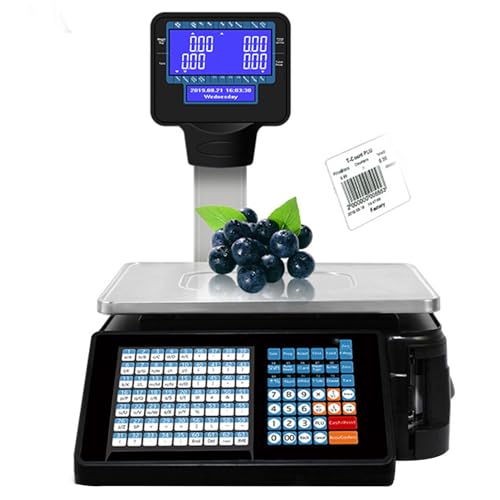 Báscula digital comercial con impresora térmica miniatura 1