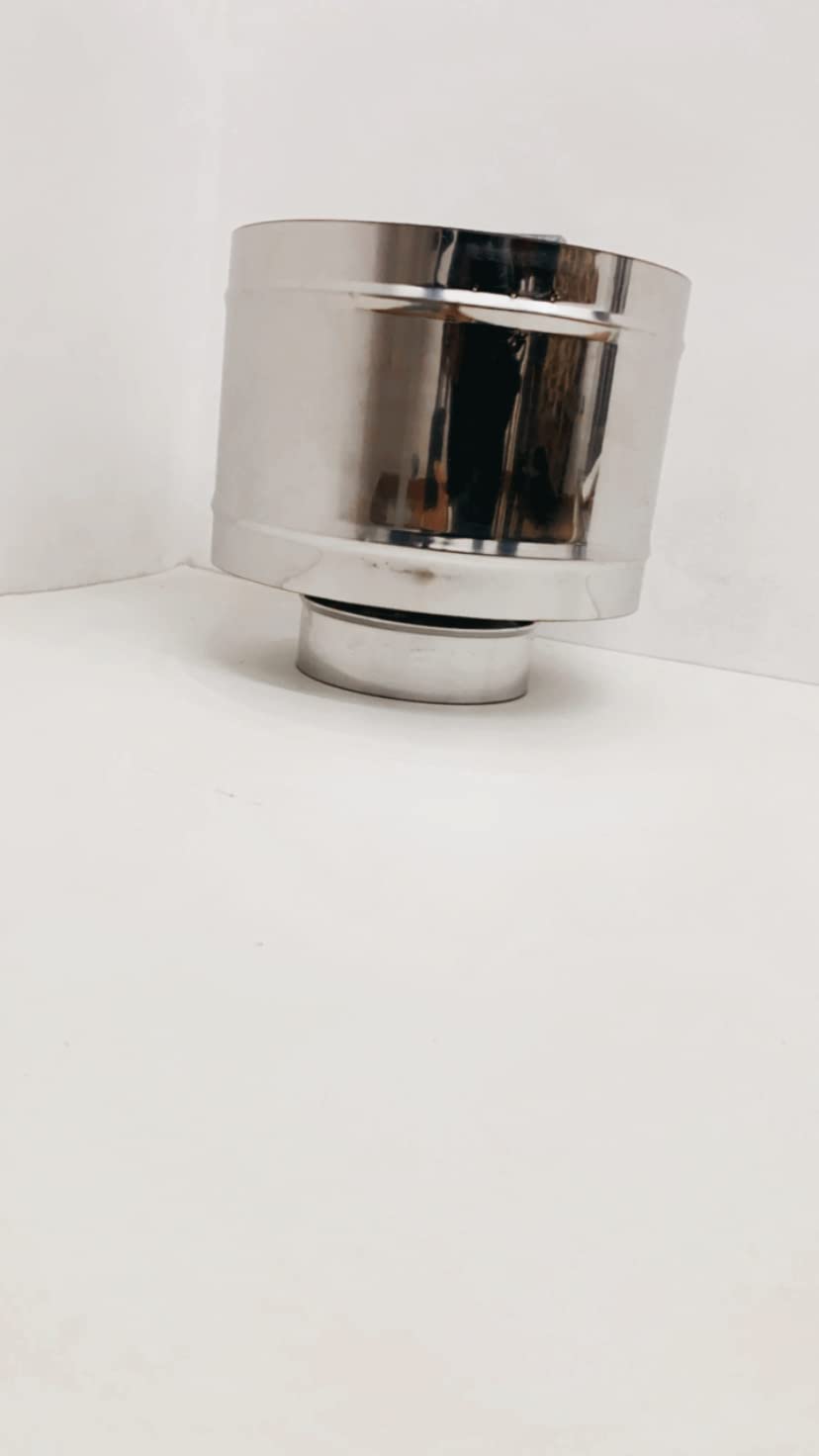 Terminale a botte tondo cappello fumaiolo antivento antipioggia (150mm femmina)