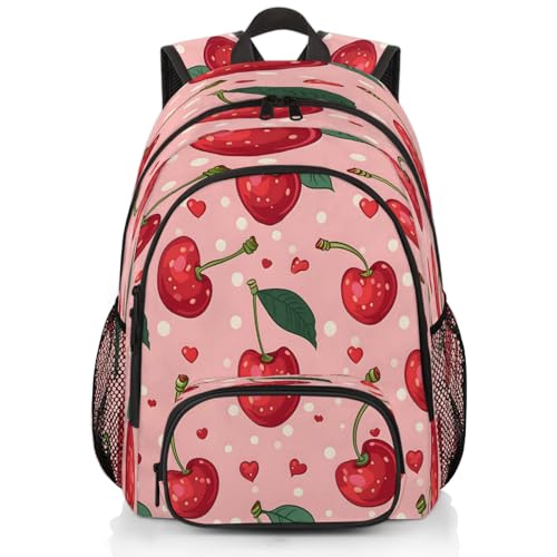 Cherry Laptop Backpack for Women Men, 18.3 Inch Large Computer Backpacks Fashion Teacher Nurse Bag Casual Daypack for Work Travel