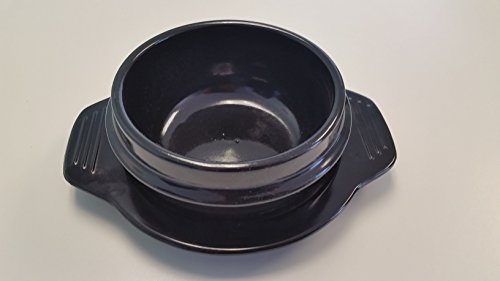 Stone Bowl with Trivet, Small Size, Stone Pot Hot Pot for Bibimbap Soup Jjiage Korean Food