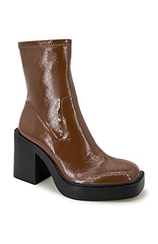 Image of Kenneth Cole Women's Amber Ankle Boot, Chocolate, 8.5