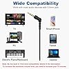 MOXKING Headphones for TV with LONG CORD Earbuds, 16FT / 4.8M Extension Cable Earphones Ear buds for PC, 3.5mm Audio Output, Metal Stereo In-Ear Wired Bass Headset with Spring Coil Wired #5