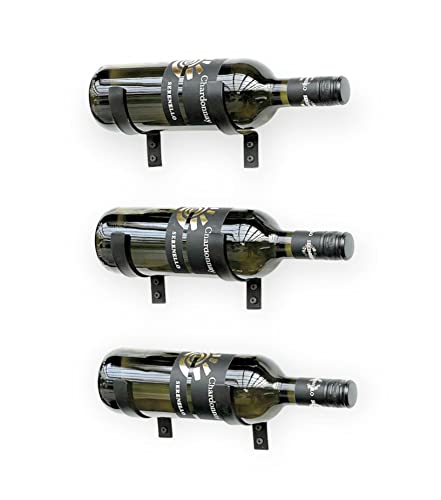 DanDiBo 6X Wandhaken Weinflaschen Flaschen Metall Schwarz 96347 Weinregal Haken DIY Wandregal Regal