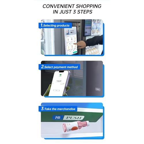 Snack Beverage Vending Machine, Automatic Combo Vending Machine with Refrigeration, Coin Bill and Card Reader Large Capacity for Office Break Room, School Campus, Employee Area