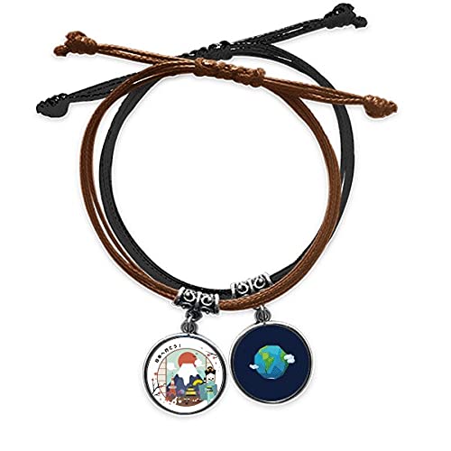 Pulsera de cuero estilo volcán de inspiración japonesa para conectar con la tierra