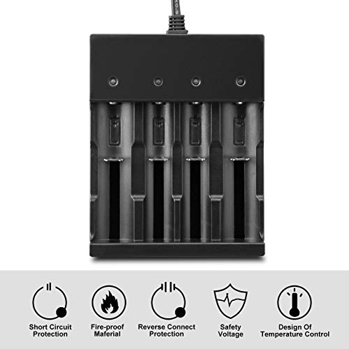 6Pcs 1￵8￵6￵50 Rechargeable Batter￵Y 5000Mah W￵I￵Th 18650 Battery Charger,Universal Charger For Rechargeable 3.7V Li-Ion Batteries 18650 26650 14500 10440 (U.s. Shipping) #TOP14