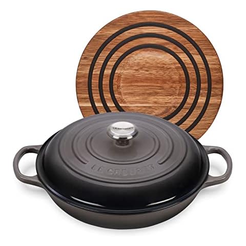 Le Creuset 3.5 qt Signature Cast Iron Braiser with Trivet Cover