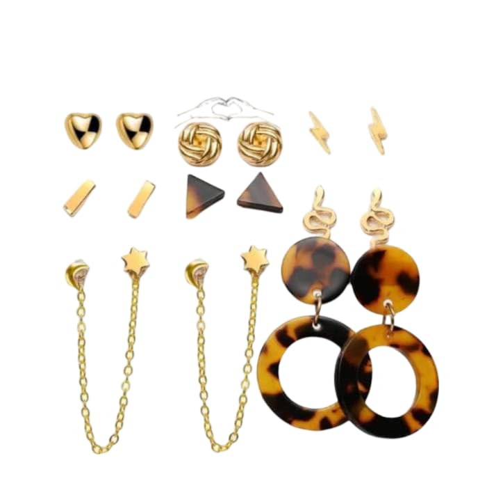 See full amazon price history chart for Yu Fashions Acrylic Animal Print Thunder Twisted Stud Star Moon Chain Korean Earrings Pair of 9 Yu Fashions Acrylic Animal Print Thunder Twisted Stud Star Moon Chain Korean Earrings Pair of 9 (B0CD2PSHV9) Amazon Price History, Amazon Price Tracker