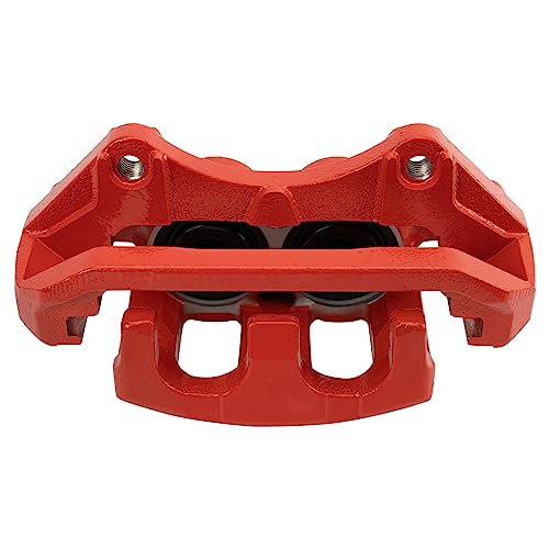 Image of TRQ Front Right Brake Caliper w /Bracket Performance Red Passenger Side | For 2011-2018 Ford Explorer 2009-2018 Flex 2010-2018 Taurus 2009-2012 Lincoln MKS MKT