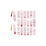 20 Sheets UV DTF Bookmark Wraps, Spicy Saying Acrylic Bookmark Blanks Sticker, Pink UV DTF Transfer Stickers, Waterproof Rub on Transfers for Book Lover DIY (Spicy Saying)