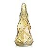 Taman glass christmas tree sparkling mercury light up christmas tree warm lights tabletop decoration for christmas holiday indoor decorations  urban country home decor