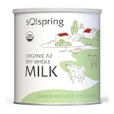Dr. Mercola Solspring Organic A2 Dry Whole Milk - Powdered Milk with A2 Beta-Casein for Less Digestive Discomfort - Organic, Gluten-Free & Soy-Free - Original Flavor - 17.4 oz (15 Servings)