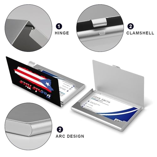 Puerto Flag Map Business Card Holder Alloy Multi Wallet Credit Card ID Pocket Name Case4