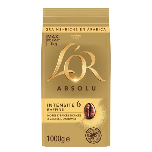 L'Or Café 4Kg Grains Absolu (lot de 4 x 1Kg)
